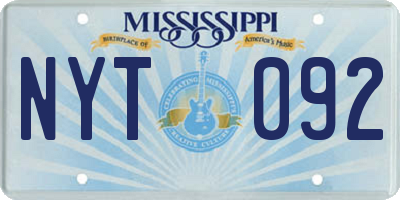 MS license plate NYT092