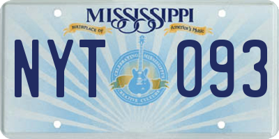 MS license plate NYT093