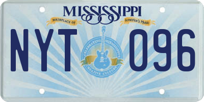 MS license plate NYT096