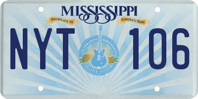 MS license plate NYT106