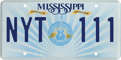 MS license plate NYT111