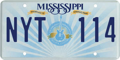 MS license plate NYT114