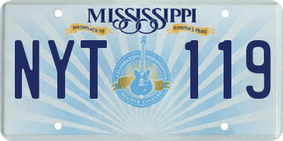 MS license plate NYT119