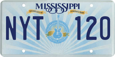 MS license plate NYT120