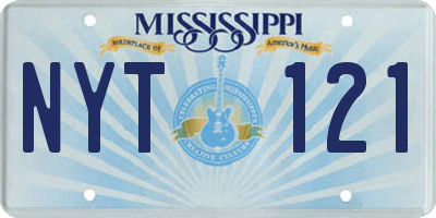 MS license plate NYT121