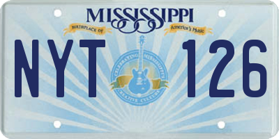 MS license plate NYT126