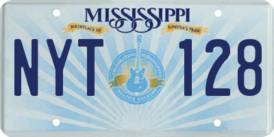 MS license plate NYT128