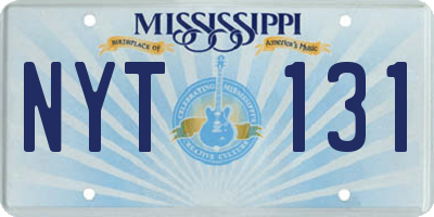 MS license plate NYT131