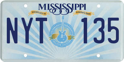 MS license plate NYT135