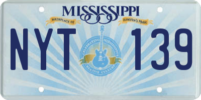 MS license plate NYT139
