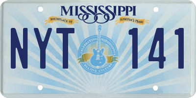MS license plate NYT141