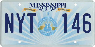 MS license plate NYT146
