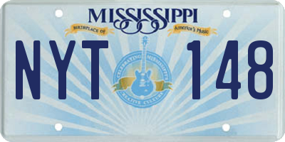 MS license plate NYT148