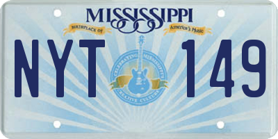 MS license plate NYT149