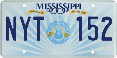 MS license plate NYT152