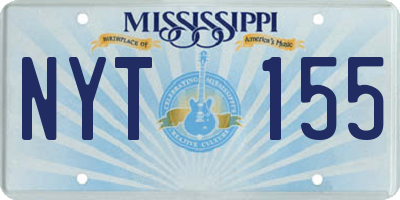 MS license plate NYT155