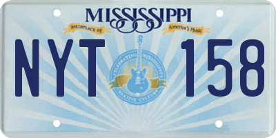 MS license plate NYT158