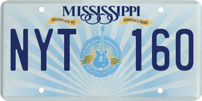 MS license plate NYT160