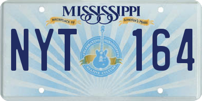 MS license plate NYT164