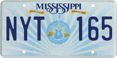 MS license plate NYT165