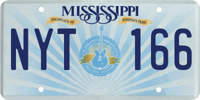 MS license plate NYT166