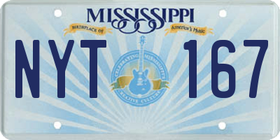 MS license plate NYT167