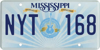 MS license plate NYT168