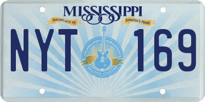 MS license plate NYT169