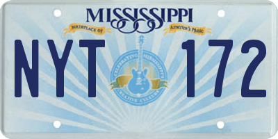 MS license plate NYT172