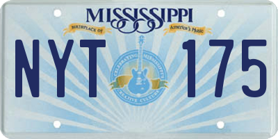 MS license plate NYT175