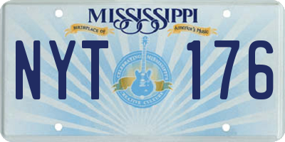 MS license plate NYT176