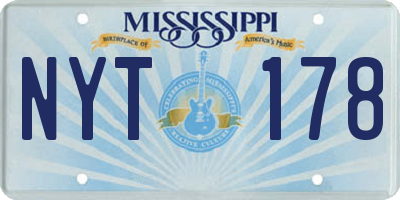 MS license plate NYT178