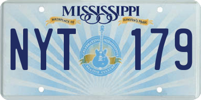 MS license plate NYT179