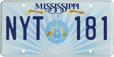 MS license plate NYT181