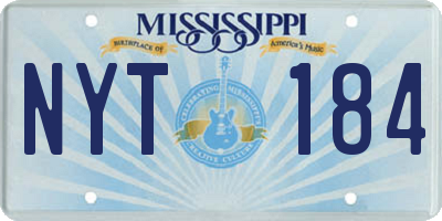 MS license plate NYT184