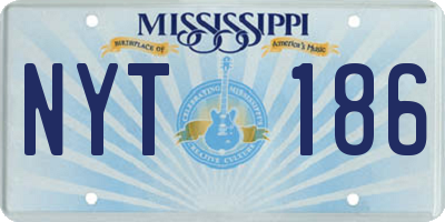 MS license plate NYT186