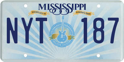 MS license plate NYT187