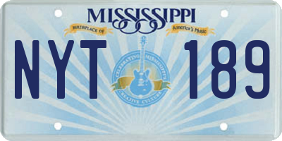 MS license plate NYT189