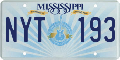 MS license plate NYT193