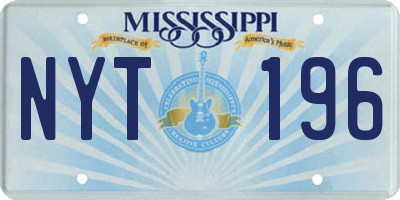 MS license plate NYT196