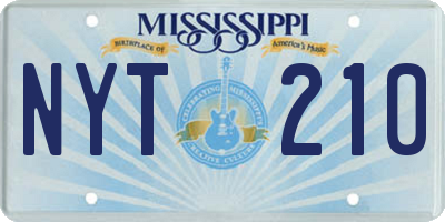 MS license plate NYT210