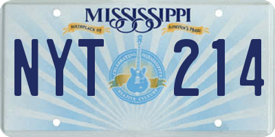 MS license plate NYT214