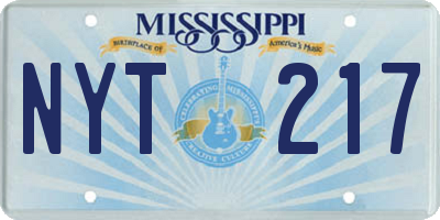 MS license plate NYT217