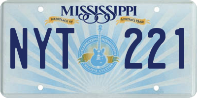 MS license plate NYT221