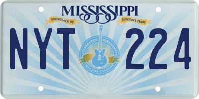 MS license plate NYT224