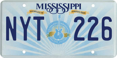 MS license plate NYT226