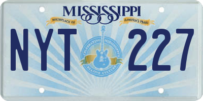 MS license plate NYT227