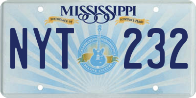 MS license plate NYT232