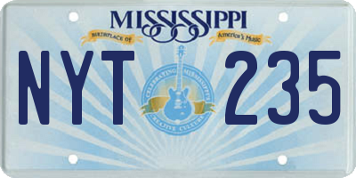 MS license plate NYT235