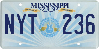 MS license plate NYT236